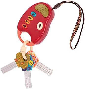 B. toys- FunKeys- Pretend Play- Toy Keys For Toddlers and Babies, Red- 10 Months +