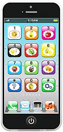 Wolmund Toy Learning Play Cell Phone with 8 Functions and Dazzling Lights for Toddler Baby Kids 12-18 Months Ages 1-3 Year Old