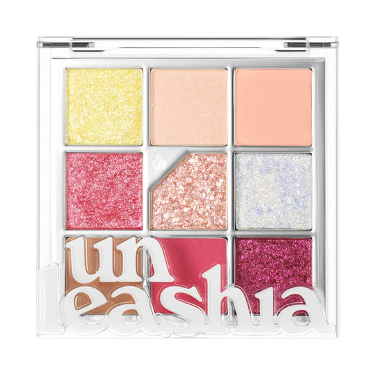UNLEASHIA Glitterpedia Eye Shadow |Palette|Eye Makeup|Point Makeup Vegan|Cosmetics|Korean Cosmetics|Daily|matte|glitter|shimmer|pearl|daily|party|sparkling… (NO.7 All of Peach Ade)