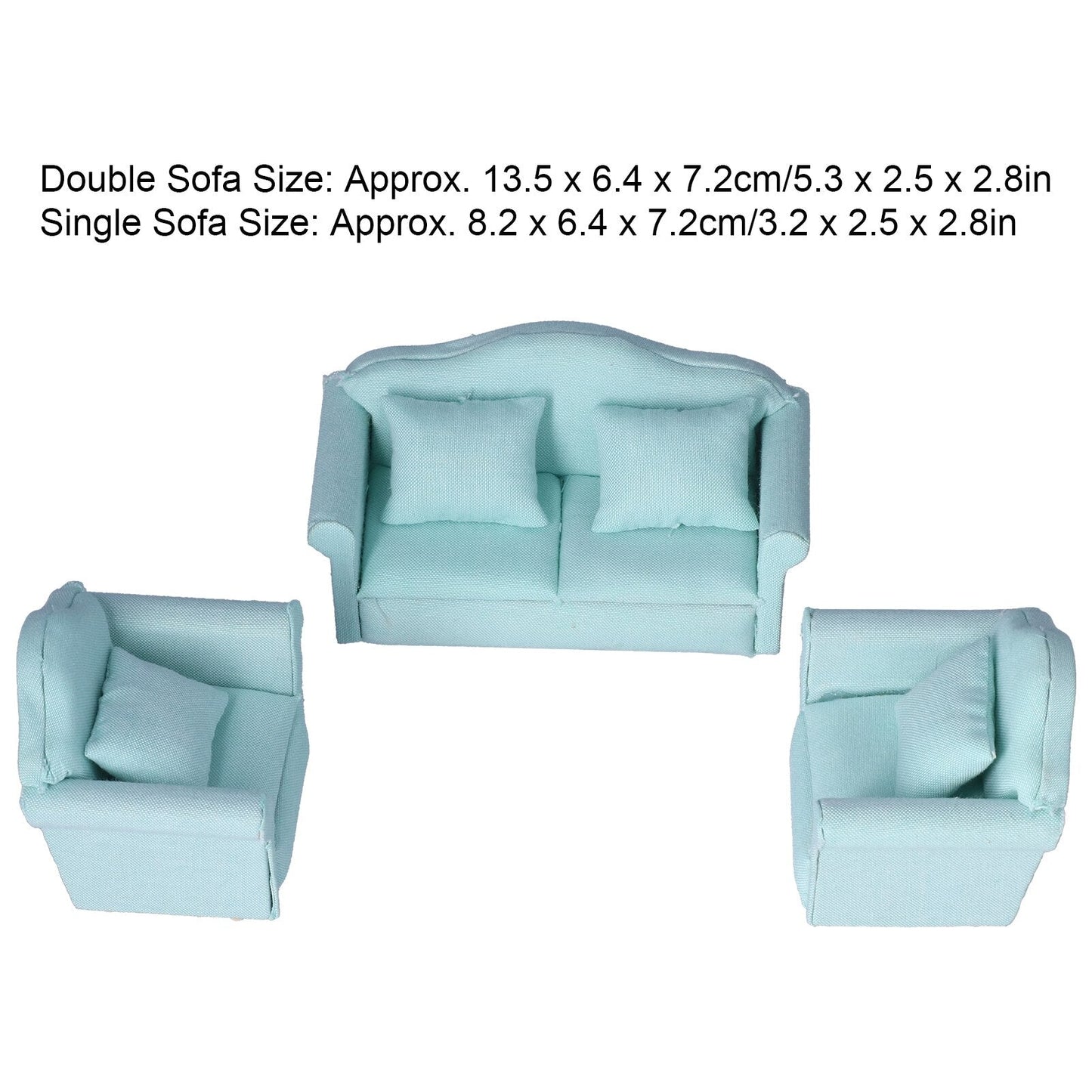 1/12 Miniature Sofa Simulation Dollhouse Sofa Living Room Furniture Children Doll House DIY Pretend Play Role Toys