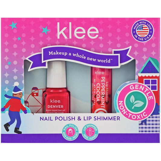 Water-Based & Odor-Free Mineral Nail Polish - Denver - 0.17 oz<br /><br />Natural Organic Lip Shimmer - Peppermint Cocoa - 0.15oz